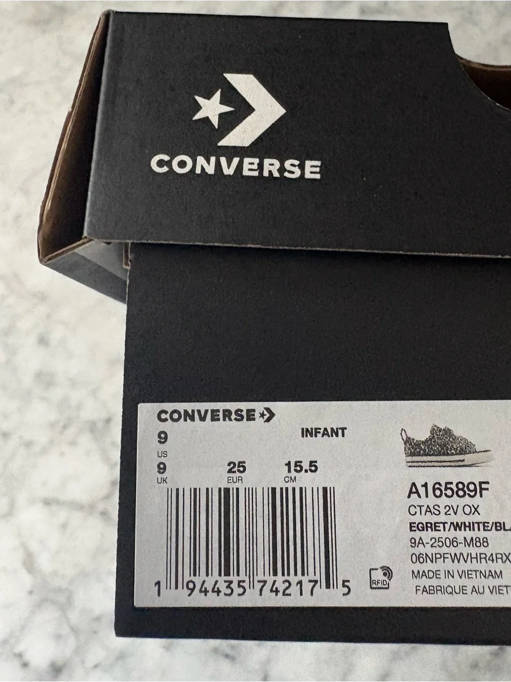 New Converse Chuck Taylor All Star Black Sparkle Toddler Girls Shoes Size 9 T